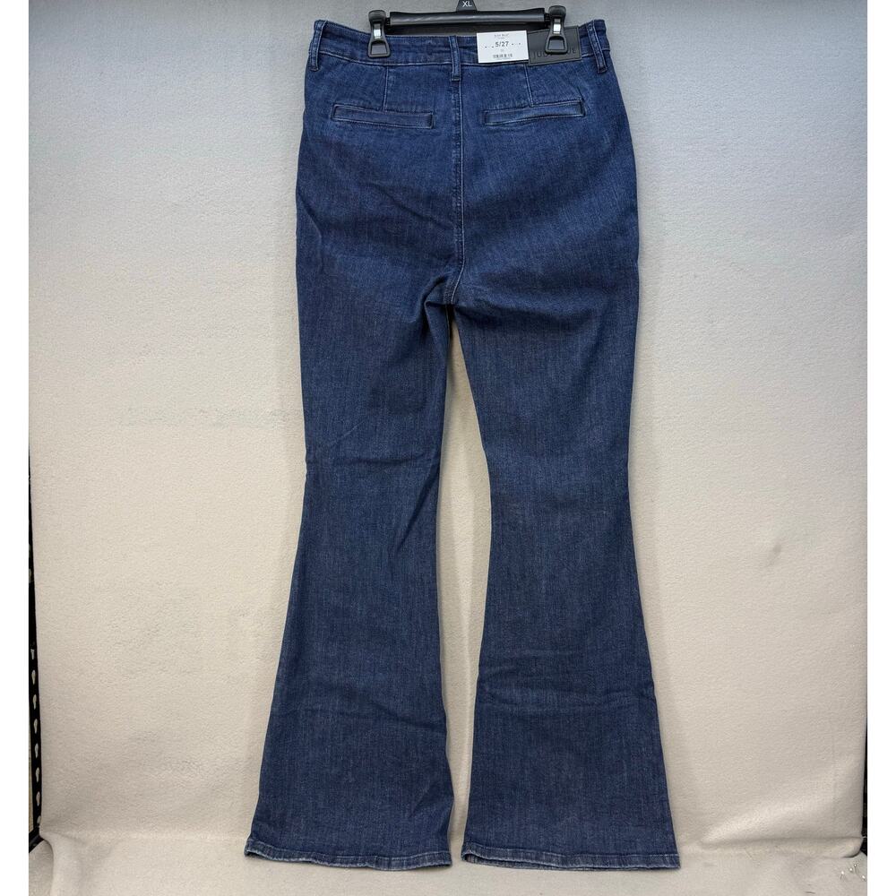 Judy Blue Jeans Women's 5/27 Dark Blue Uptown Funk Patch Pocket Flare NWT - Picture 2 of 15